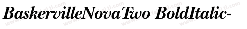 BaskervilleNovaTwo BoldItalic字体转换